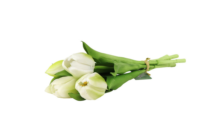 Kunstig tulipan hvid 5 stk.
